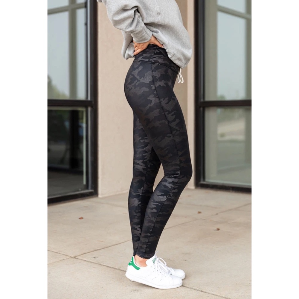 Spanx Faux Leather Camo Leggings - Picture 2 of 5